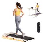 Everfit 3 in 1 Walking Pad Treadmill 12% Incline Under Desk Treadmills for Home Gym With 38cm Wide Belt Beige - Image 2