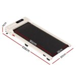 Everfit 3 in 1 Walking Pad Treadmill 12% Incline Under Desk Treadmills for Home Gym With 38cm Wide Belt Beige - Image 3