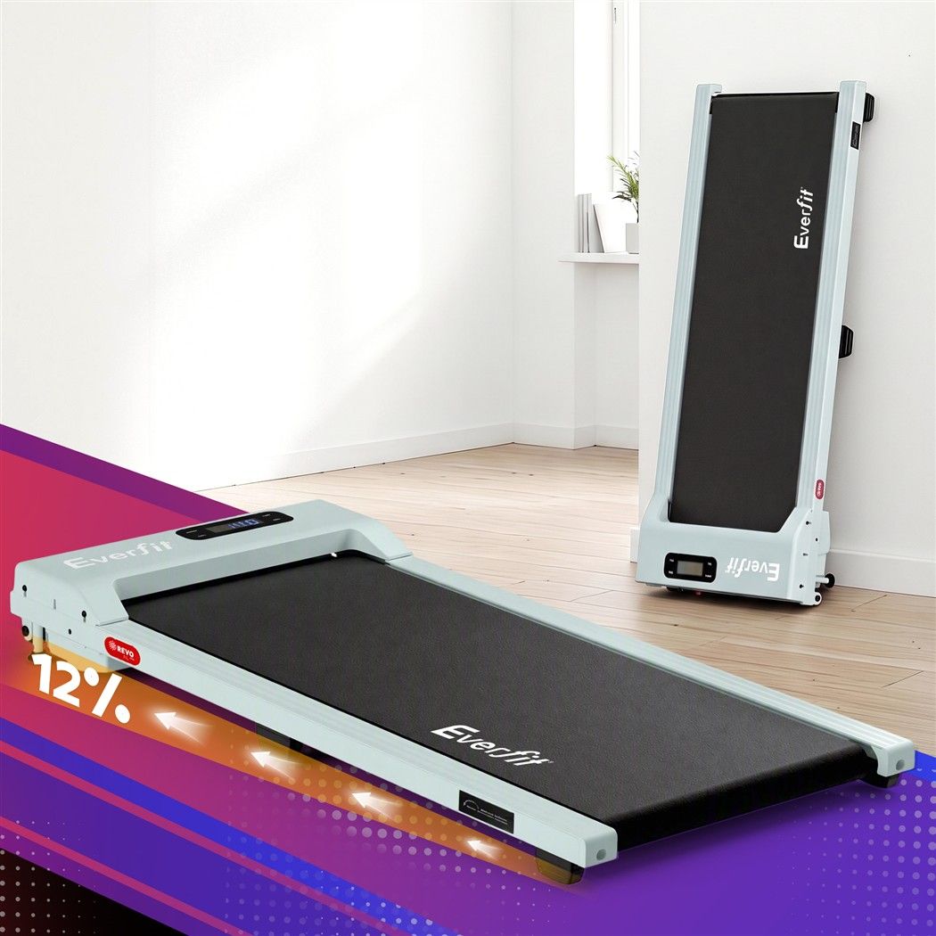 TMILL-380-2INC-GN-00 Everfit 3 in 1 Walking Pad Treadmill 12% Incline Under Desk Treadmills for Home Gym 38cm Belt Green - Image 1