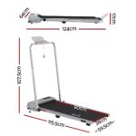 Everfit 3 in 1 Walking Pad Treadmill 12% Incline Under Desk Foldable for Home With 38cm Belt Silver - Image 3