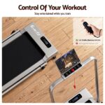 Everfit 3 in 1 Walking Pad Treadmill 12% Incline Under Desk Foldable for Home With 38cm Belt Silver - Image 10
