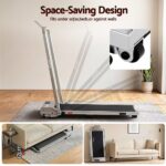 Everfit 3 in 1 Walking Pad Treadmill 12% Incline Under Desk Foldable for Home With 38cm Belt Silver - Image 11