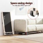 Everfit 3 in 1 Walking Pad Treadmill 12% Incline Under Desk Treadmills for Home Gym 40cmBelt Beige - Image 11