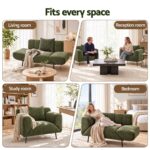Artiss Armchair 3-in-1 Convertible Chenille Lounger and Daybed Green - Image 9