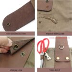 Foraging Pouch Leather Canvas Collapsible Bag Water Resistant Outdoor Camping Storage Folding Bag Mushroom Bags Bushcraft Belt Pouches for Travel Camping Hiking - Image 7