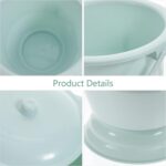 Pee Container Portable Toilets with Lid and Handle Urine Pot Hospital Spittoon Bedpan Chamber Pot for Household Elderly Patient - Image 2