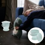Pee Container Portable Toilets with Lid and Handle Urine Pot Hospital Spittoon Bedpan Chamber Pot for Household Elderly Patient - Image 3