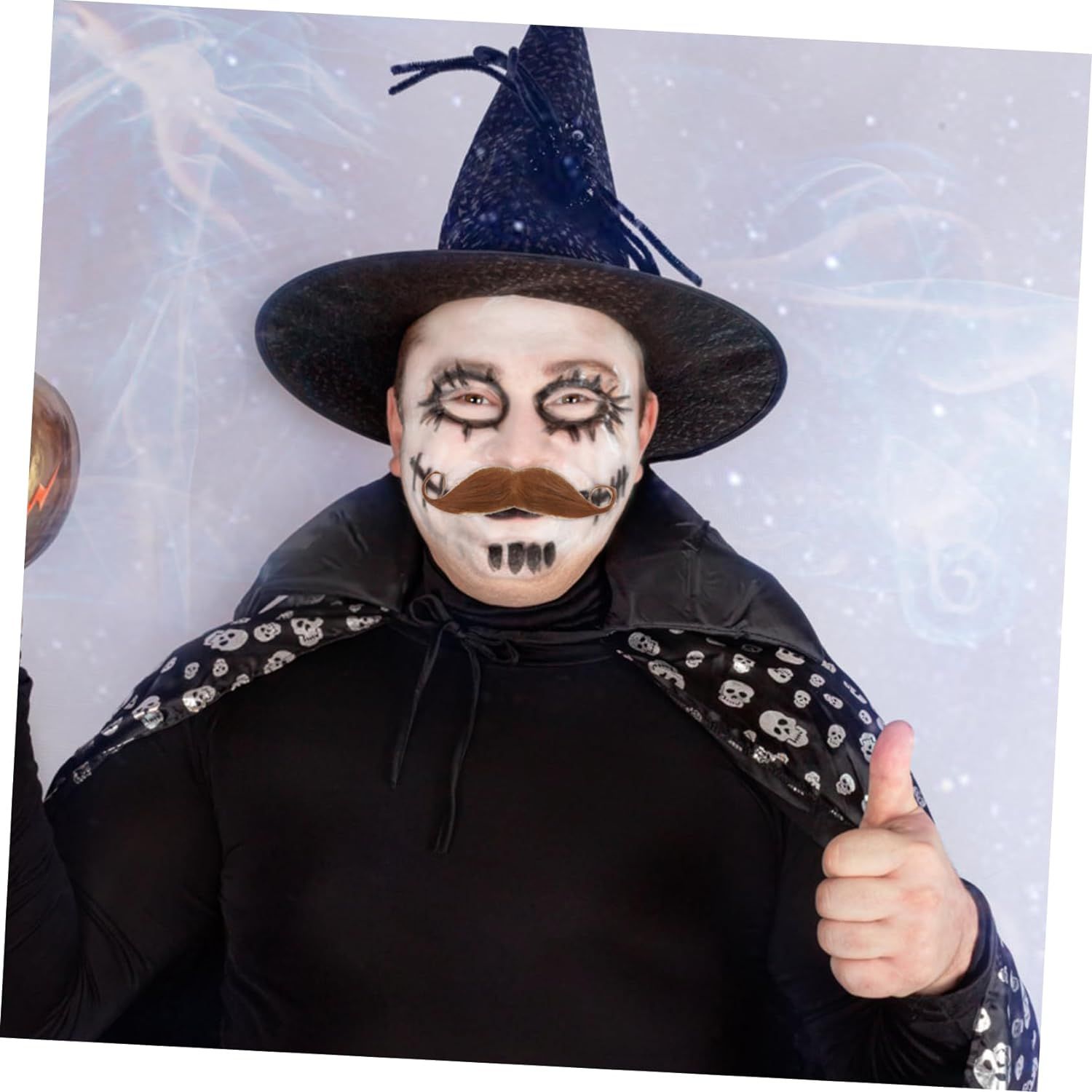 V1102-WLY-31-00 2pcs Halloween Costumes Halloween Decorations Beard Ornament Costume Beard Party Props Cosplay Fake Mustache Fake Beard - Image 1