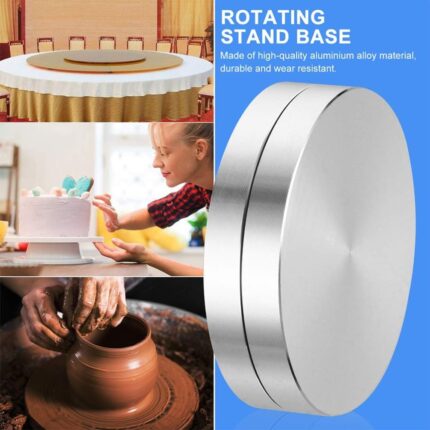 Silver 50mm Ceramic Clay Pottery Throwing Trimming Spinner Tool,Pottery Finishing Tools Clay Ceramic Rotary Rotary Clay Small
