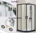 4PCS Shower Door Rollers 23mm Sliding Shower Doors Wheels, Twin Twin Shower Door Rollers Runners for Curved Glass Doors 4-6mm
