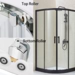 4PCS Shower Door Rollers 23mm Sliding Shower Doors Wheels, Twin Twin Shower Door Rollers Runners for Curved Glass Doors 4-6mm