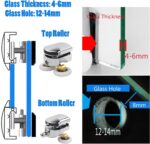 4PCS Shower Door Rollers 23mm Sliding Shower Doors Wheels, Twin Twin Shower Door Rollers Runners for Curved Glass Doors 4-6mm - Image 2