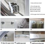 4PCS Shower Door Rollers 23mm Sliding Shower Doors Wheels, Twin Twin Shower Door Rollers Runners for Curved Glass Doors 4-6mm - Image 4