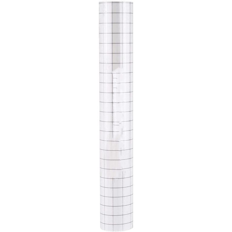 V1102-WLY-39-00 Clear Vinyl Transfer Tape Roll 12" by 5 FEET with Grid Perfect Alignment for Stickers, Decals, Signs and Crafts by - Image 1