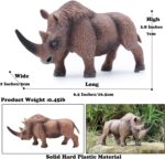 Ancient Creatures Rhino Animal, Woolly Rhinoceros Animal Toys, Educational Props Party Like Cake Toppers Decorative Toys