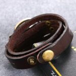 Ladies Unisex Vintage Large Arabic Markers Multi Layers Leather Wrap Cuff Bracelet Wrist Watch for Christmas - Image 3
