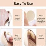 Heel Pads for Shoes That are Too Big Heel Inserts for Heel Grips Liner Cushions Inserts for Women Men, (4Pairs) Beige+Black