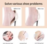 Heel Pads for Shoes That are Too Big Heel Inserts for Heel Grips Liner Cushions Inserts for Women Men, (4Pairs) Beige+Black - Image 2