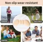 Heel Pads for Shoes That are Too Big Heel Inserts for Heel Grips Liner Cushions Inserts for Women Men, (4Pairs) Beige+Black - Image 4