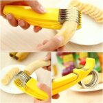 Banana Slicer,ABS + Stainless Steel Fruit and Vegetable Salad Peeler Cutter Kitchen Tools For Banana, Strawberry,Grape（2 pcs） - Image 4