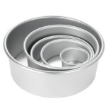 5pcs/set Aluminum Alloy Round Cake Mould Chiffon Cake Baking Pan Pudding Cheesecake Mold Set with Removable Bottom - Image 3