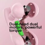 Rechargeable Dual-Head Vibrating Fascia Massager – Portable Handheld Muscle Relaxer for Deep Tissue Relief and Everyday Recovery(Black) - Image 4