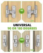 90/180 Degree Barn Door Lock, Safety Flip Lock, Adjustable Sliding Door Latch for Bathroom, Wardrobe, Bedroom & Garden Door, Spacers Included, 1Pack (White) - Image 6