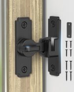 90/180 Degree Barn Door Lock, Safety Flip Lock, Adjustable Sliding Door Latch for Bathroom, Wardrobe, Bedroom & Garden Door, Spacers Included, 2Pack (White) - Image 9