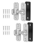 90/180 Degree Barn Door Lock, Safety Flip Lock, Adjustable Sliding Door Latch for Bathroom, Wardrobe, Bedroom & Garden Door, Spacers Included, 2Pack (White) - Image 11