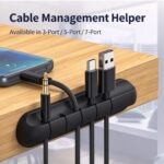 White Mixed 3+5+7 Hole Cable Organizer Clips 3Pcs Desktop Charging Data Cord Holder, Multi‑Specification Wire Fixer Halloween Christmas Desk Gift - Image 2