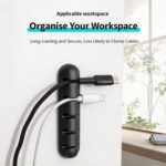 White Mixed 3+5+7 Hole Cable Organizer Clips 3Pcs Desktop Charging Data Cord Holder, Multi‑Specification Wire Fixer Halloween Christmas Desk Gift - Image 10