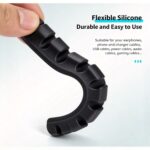 Black Mixed 3+5+7 Hole Desktop Cable Management Clips 3Pcs Multi‑Size Cord Fixer For Phone Charging Line, Home Office Tidy Storage Xmas Gift - Image 7