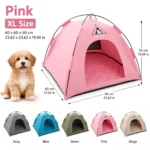 【Portable Foldable Pet Tent】Made of wear-resistant & water-resistant Oxford cloth with thickened quilted mat and sturdy frame. Ideal for indoor & outdoor use, a cozy private den for cats and small dogs.(pink.L) - Image 7