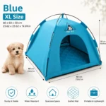 【Portable Foldable Pet Tent】Made of wear-resistant & water-resistant Oxford cloth with thickened quilted mat and sturdy frame. Ideal for indoor & outdoor use, a cozy private den for cats and small dogs.(beige.L) - Image 4