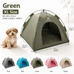 【Portable Foldable Pet Tent】Made of wear-resistant & water-resistant Oxford cloth with thickened quilted mat and sturdy frame. Ideal for indoor & outdoor use, a cozy private den for cats and small dogs.(beige.L) - Image 8