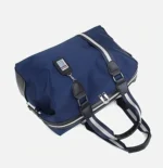 Dark Blue Foldable Travel Bag, Nylon Large Capacity Tote & Crossbody, Multi-Pocket Business Short Trip Gym Duffel.(Dark blue :M) - Image 2