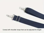 Dark Blue Foldable Travel Bag, Nylon Large Capacity Tote & Crossbody, Multi-Pocket Business Short Trip Gym Duffel.(Dark blue :M) - Image 8