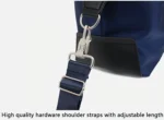 Dark Blue Foldable Travel Bag, Nylon Large Capacity Tote & Crossbody, Multi-Pocket Business Short Trip Gym Duffel.(Dark blue :M) - Image 13