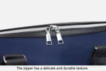 Dark Blue Foldable Travel Bag, Nylon Large Capacity Tote & Crossbody, Multi-Pocket Business Short Trip Gym Duffel.(BLACK:L) - Image 5