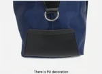 Dark Blue Foldable Travel Bag, Nylon Large Capacity Tote & Crossbody, Multi-Pocket Business Short Trip Gym Duffel.(BLACK:L) - Image 7