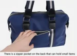 Dark Blue Foldable Travel Bag, Nylon Large Capacity Tote & Crossbody, Multi-Pocket Business Short Trip Gym Duffel.(BLACK:L) - Image 10