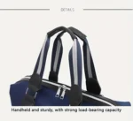 Dark Blue Foldable Travel Bag, Nylon Large Capacity Tote & Crossbody, Multi-Pocket Business Short Trip Gym Duffel.(BLACK:L) - Image 11