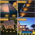 8PCS Solar Outdoor Buried Light Waterproof Garden Lawn Lamp Warm Landscape Lighting No Wiring Auto Charge Night Illumination Decorative Light.*white light - Image 12