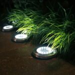 2PCS Solar Outdoor Buried Light Waterproof Garden Lawn Lamp Warm Landscape Lighting No Wiring Auto Charge Night Illumination Decorative Light.*white light - Image 5