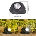 Solar Rock Spotlight Outdoor Waterproof Sensor LED Garden Landscape Tree Floodlight Lawn Decorative Light.*Black warm light - Image 8