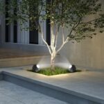 Solar Rock Spotlight Outdoor Waterproof Sensor LED Garden Landscape Tree Floodlight Lawn Decorative Light.*Black and white light - Image 6