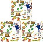 115 Pieces Hopscotch Floor Decals Alphabet Number Jungle Theme Educational Floor Stickers for Kids Room Nursery Classroom Playroom, 14 x 11 inches - Image 7