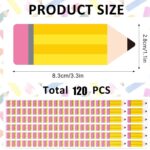 120PCS Pencil Name Tags, Waterproof Self-Adhesive Name Labels for Students Teachers, Back to School Name Stickers for Desks Notebooks Books and Bulletin Boards, School Supplies - Image 2