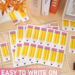 120PCS Pencil Name Tags, Waterproof Self-Adhesive Name Labels for Students Teachers, Back to School Name Stickers for Desks Notebooks Books and Bulletin Boards, School Supplies - Image 3