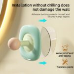 No-Drill Wall Hook, Flower & Round Corner Strong Adhesive Hanger—Pack of 4—Flower Design - Image 4